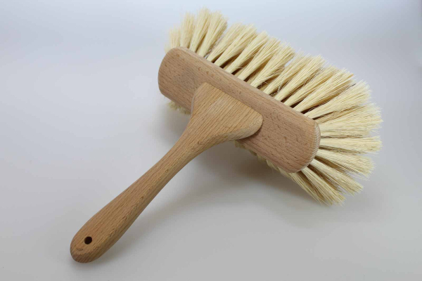 Badewannenbürste / Agave natur mit schrägem Griff, geölt